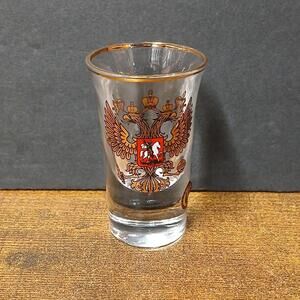 Vintage Russian Empire Coat of Arms Souvenir Shot Glass
